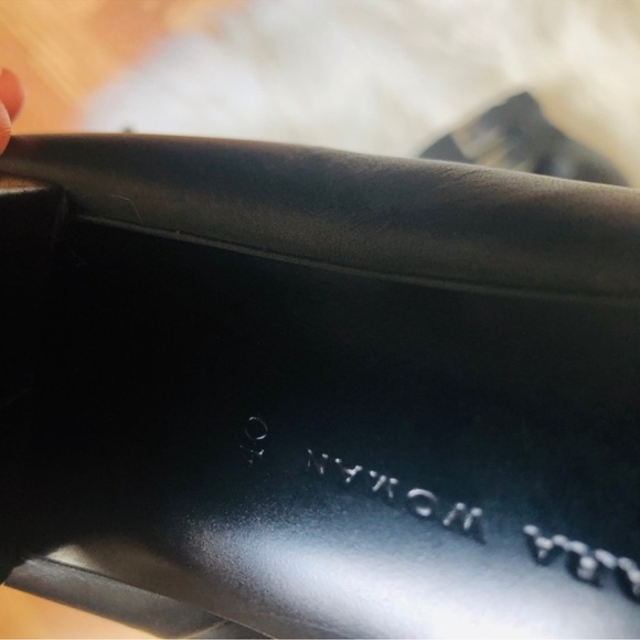 💖💕 ZARA LEATHER ANKLE BOOT SANDAL CUT OUT BUCKLE HEEL SHOE BLACK SIZE 40 9💕💖 - Picture 8 of 16